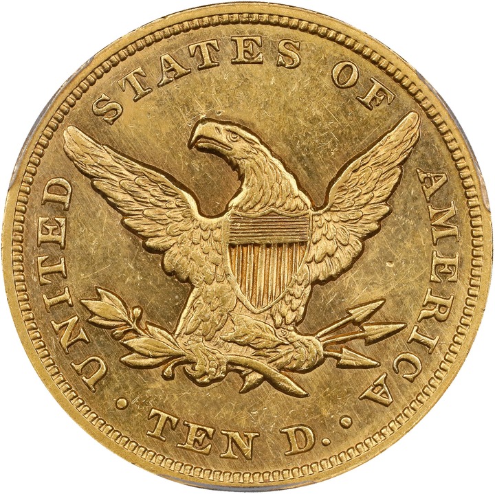 1849 $10 MS62 CAC thumbnail 2