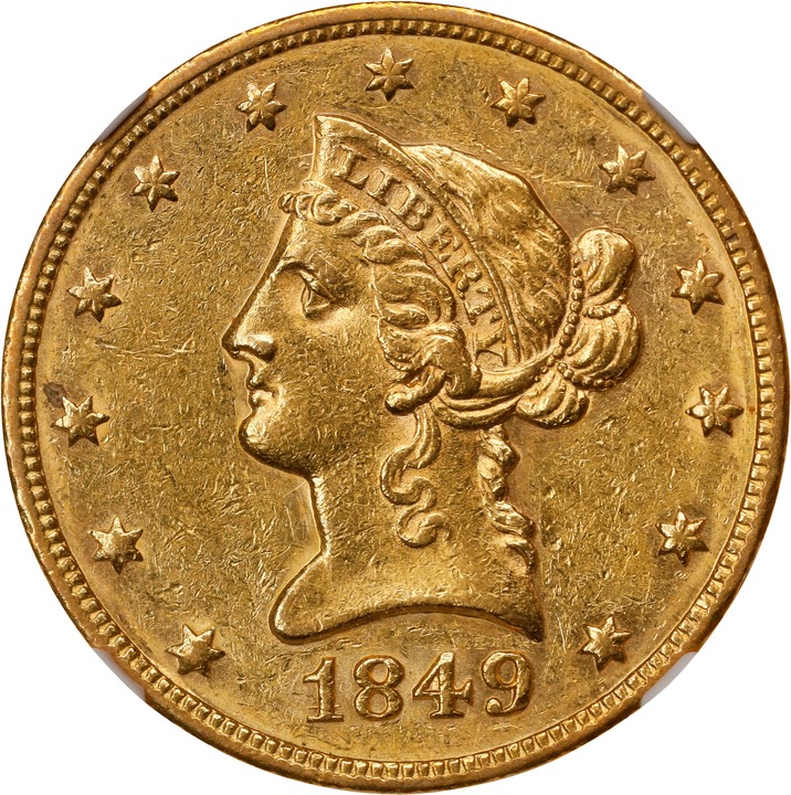 Image for 1849 $10 AU55