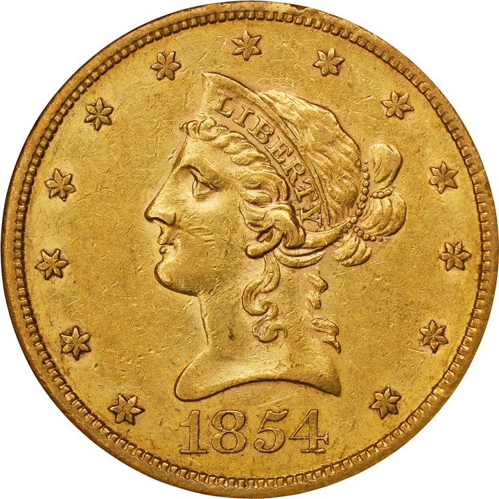 1854-S $10  MS thumbnail 3