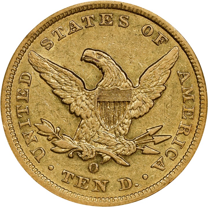 1859-O $10 AU53 thumbnail 2