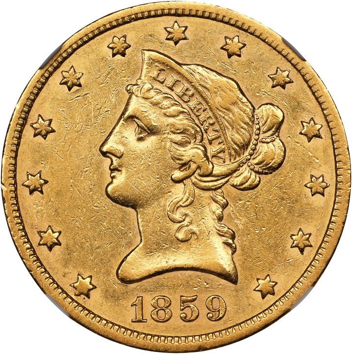1859-S $10 VF35 thumbnail 12