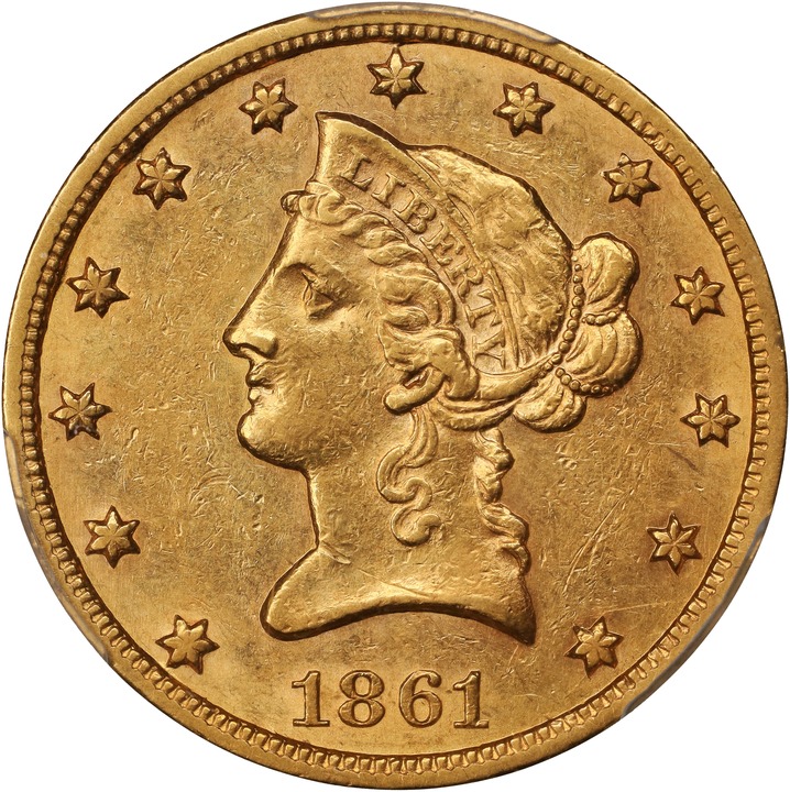 1861-S $10  MS thumbnail 2