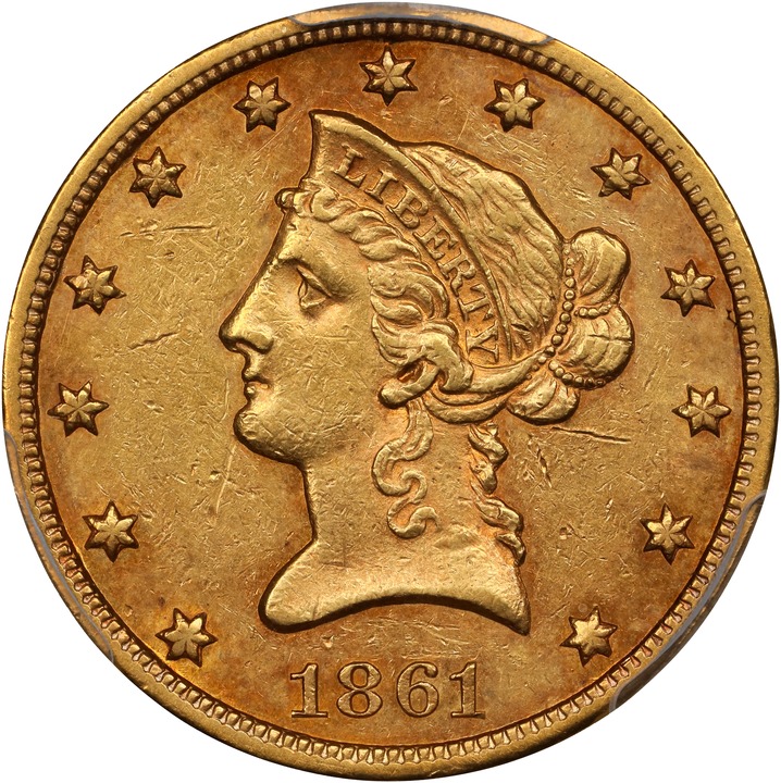 1861-S $10  MS thumbnail 3