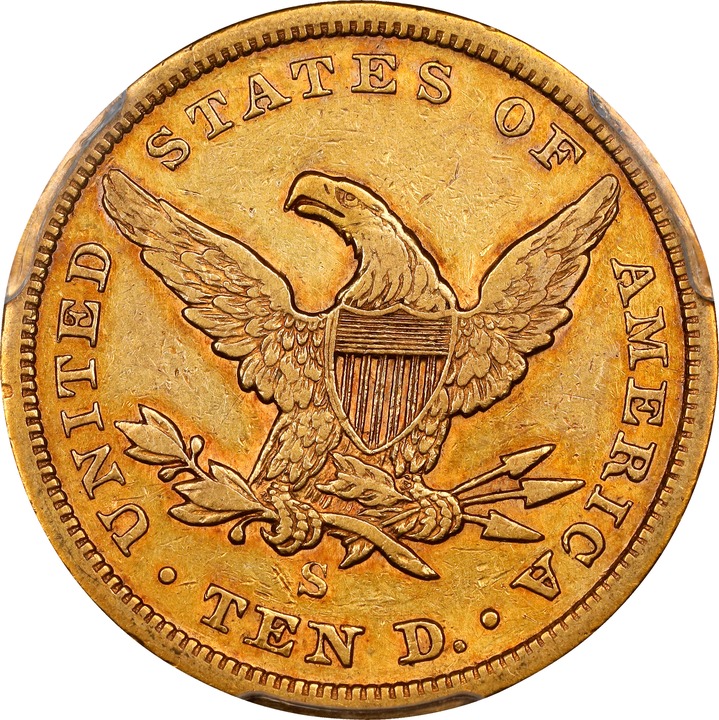 1863-S $10 XF40 thumbnail 2