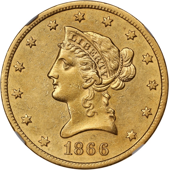 1866-S $10  No Motto MS thumbnail 3