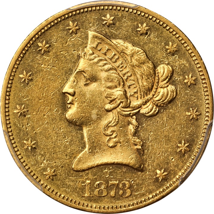 1873 $10 XF40 CAC thumbnail 3