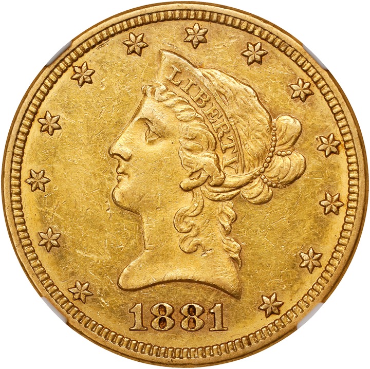 1881-O $10  MS PL AU55 PL thumbnail 2