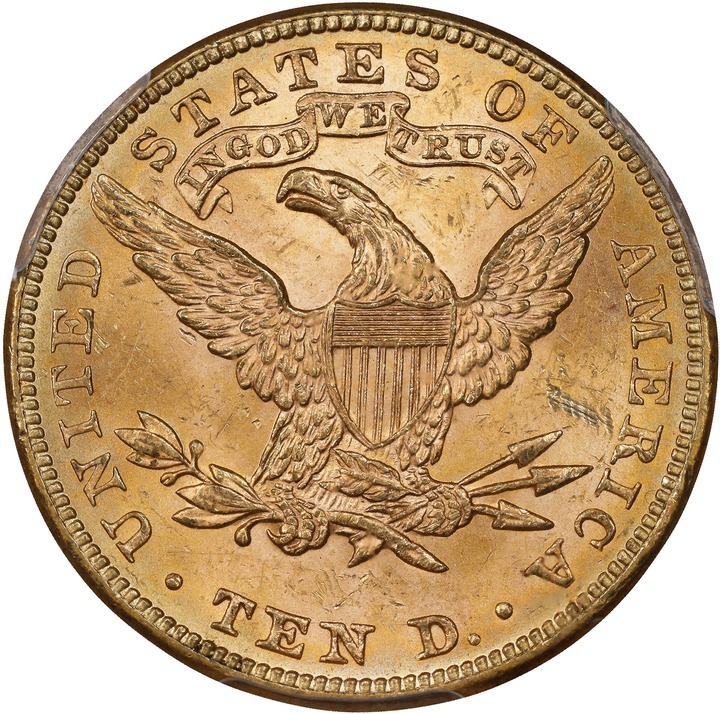 1886 $10  MS PL AU55 PL CAC thumbnail 18
