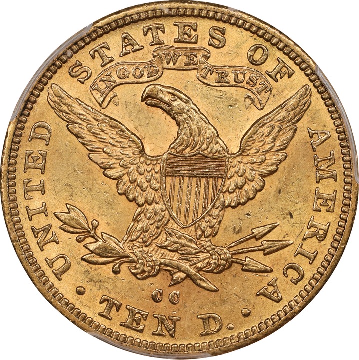 1892-CC $10 MS62 thumbnail 2