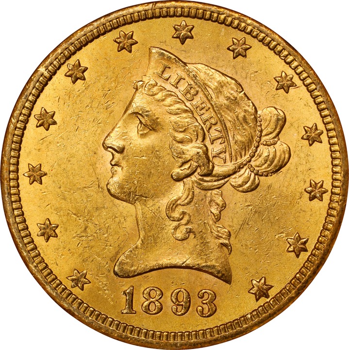 1893-S $10  MS thumbnail 2