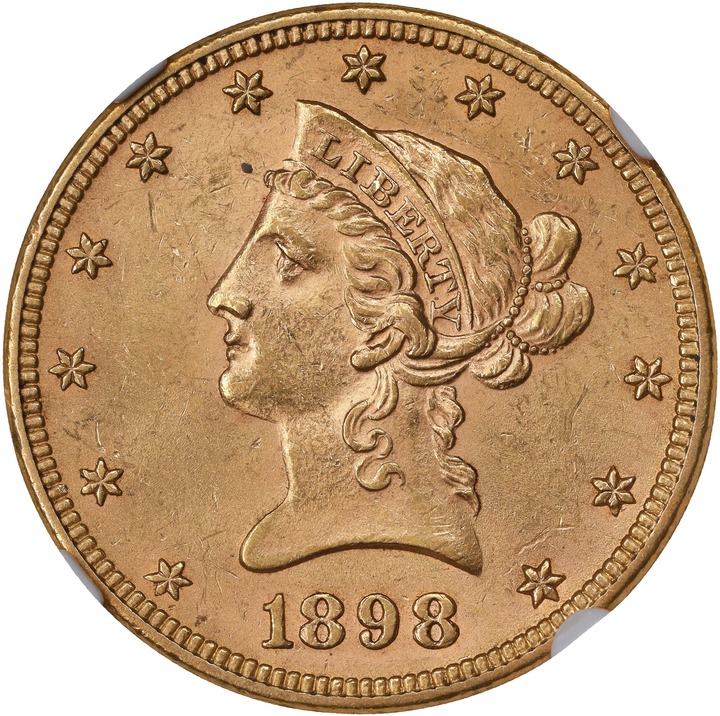 1898 $10  MS PL MS60 PL CAC thumbnail 3