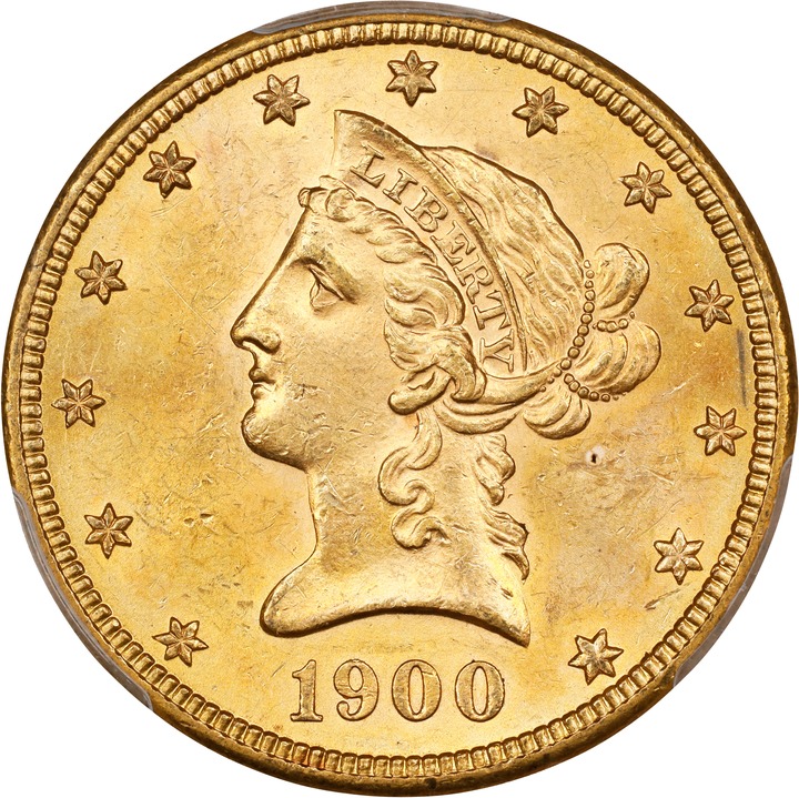 1900-S $10 AU53 CAC thumbnail 3