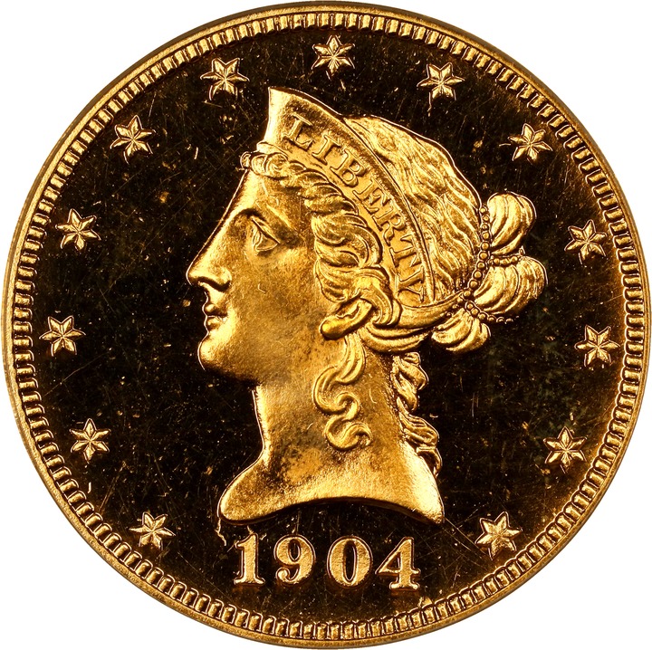 Liberty Gold Eagle $10  Motto, 1866-1907 [Type] PR64 thumbnail 3