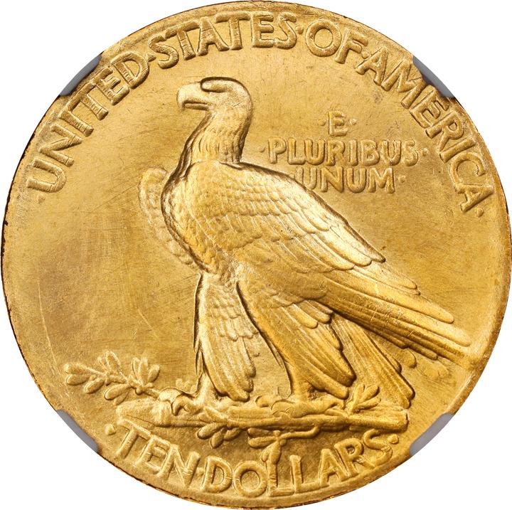 Indian Gold Eagle $10  Wire Rim, 1907 [Type] MS65 thumbnail 4