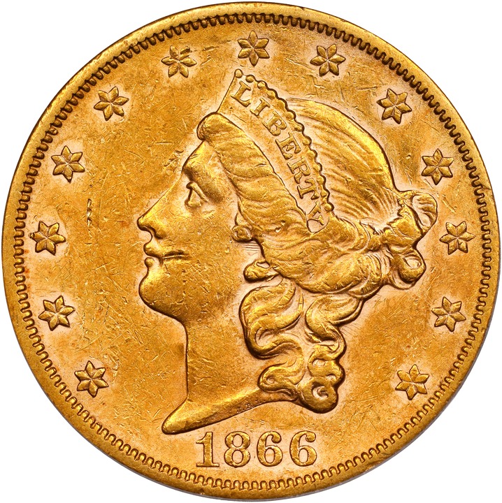 1866-S $20  No Motto MS thumbnail 3