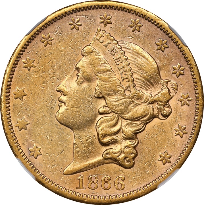 1866-S $20  No Motto MS thumbnail 4