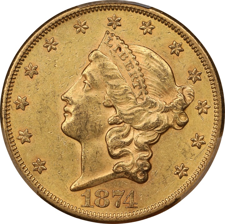1874-CC $20  MS thumbnail 3