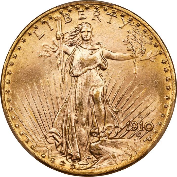 1910-D $20  MS thumbnail 2