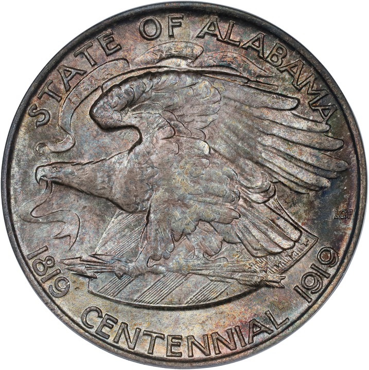 1921 50c Alabama MS65 CAC thumbnail 2