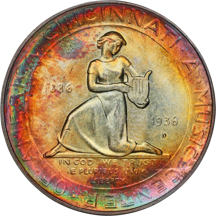 1936-D 50c Cincinnati Music Center MS68 CAC thumbnail 18