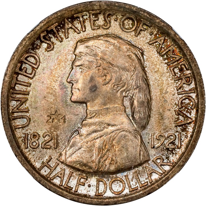 Image for 1921 50c Missouri, 2x4 MS66 CAC
