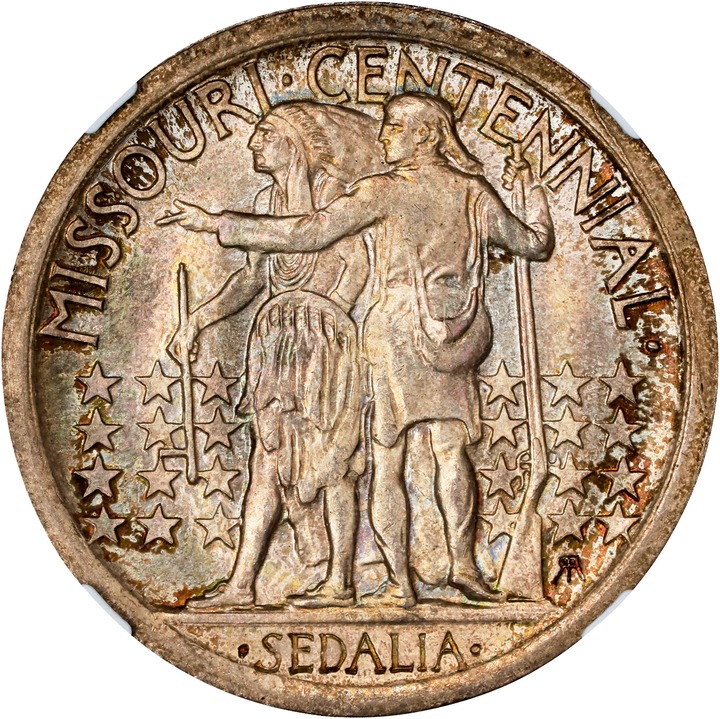 1921 50c Missouri, 2x4 MS66 CAC thumbnail 2