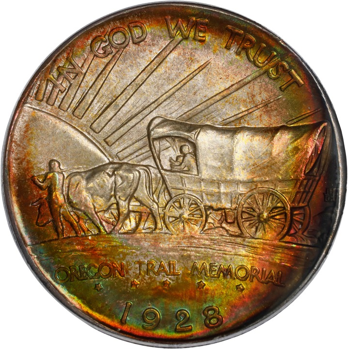 1928 50c Oregon Trail MS65 CAC thumbnail 2
