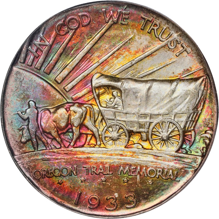 1933-D 50c Oregon Trail MS66 CAC thumbnail 2