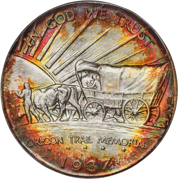 1937-D 50c Oregon Trail AU50 CAC thumbnail 20
