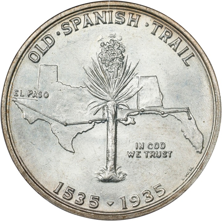 1935 50c Spanish Trail MS65 CAC thumbnail 2