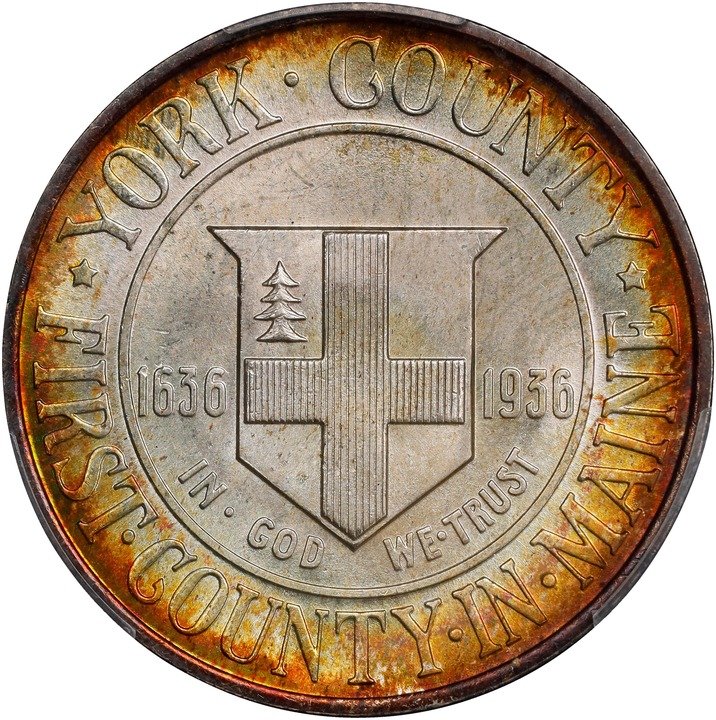 Image for 1936 50c York County MS69 CAC