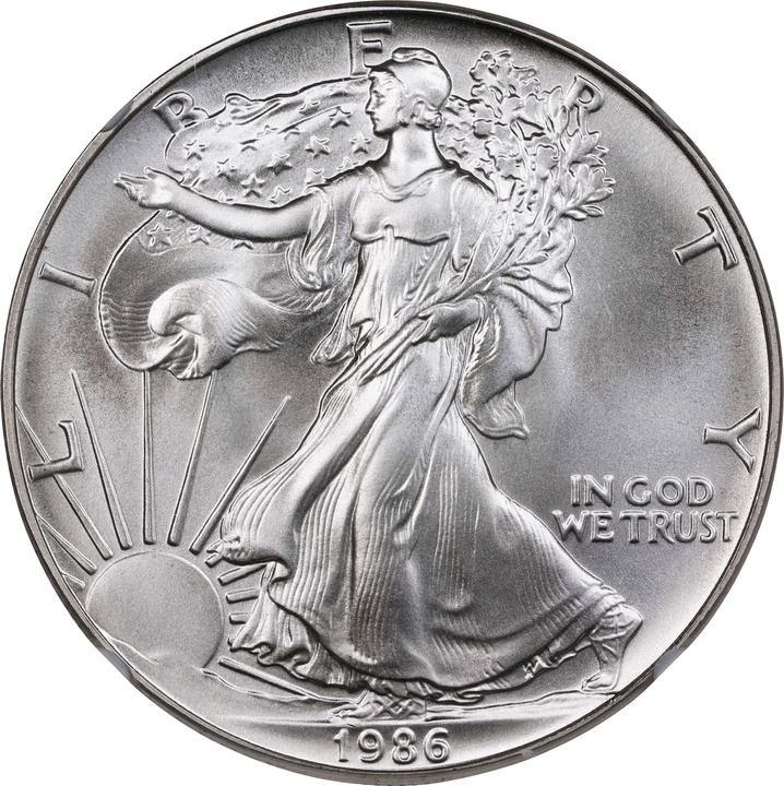 1986 $1  Silver Eagle MS70 thumbnail 3