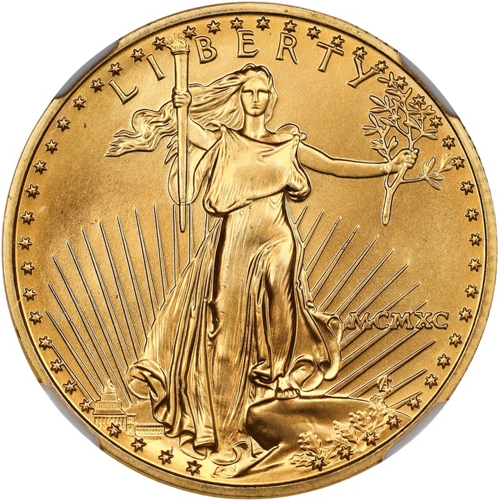 1990 $25  Gold Eagle MS thumbnail 6