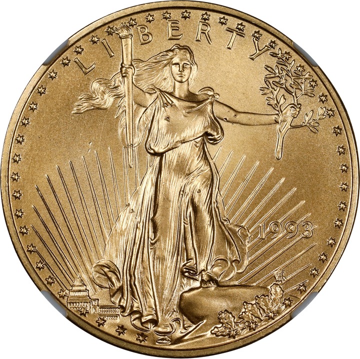 1993 $25  Gold Eagle MS69 thumbnail 5