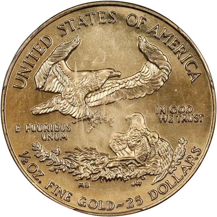 1995 $25  Gold Eagle MS69 thumbnail 2