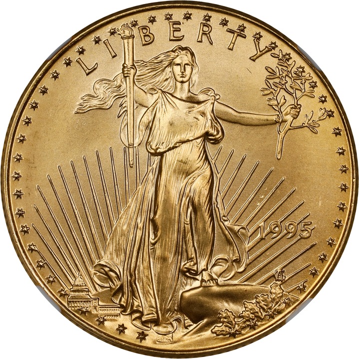 1995 $25  Gold Eagle MS69 thumbnail 3