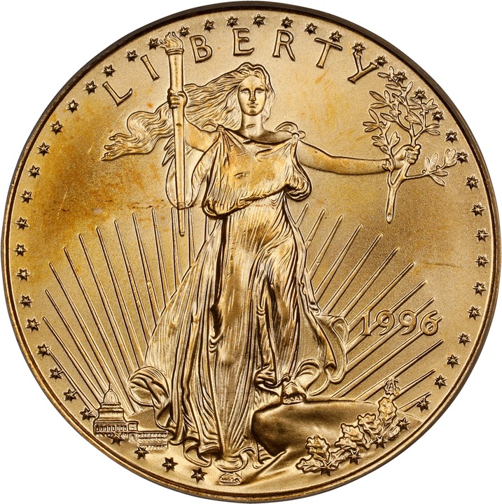 1996 $25  Gold Eagle MS69 CAC thumbnail 3