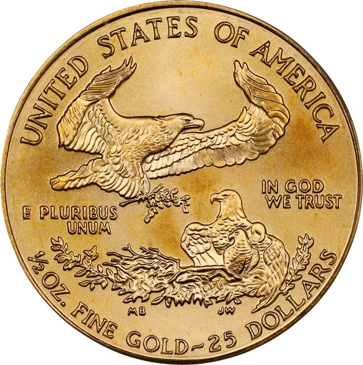 1996 $25  Gold Eagle MS69 CAC thumbnail 4