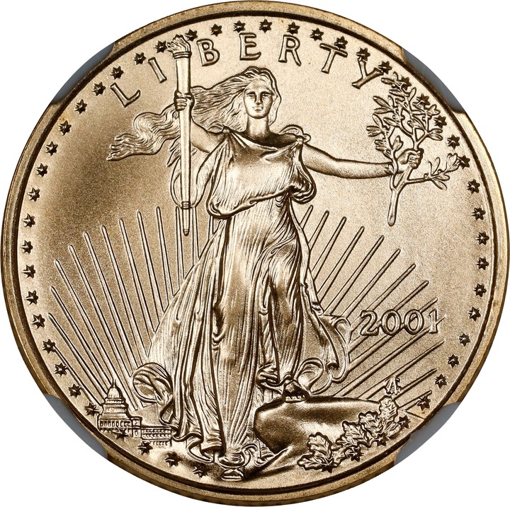 Image for 2001 $10  Gold Eagle MS70 CAC
