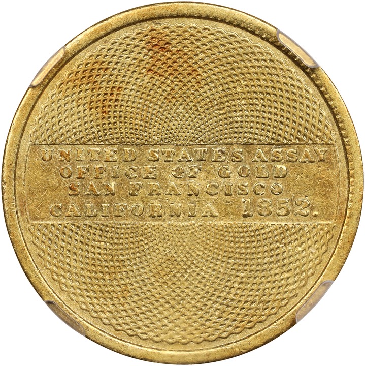 1852 G$10  U.S. Assay Office, Second Reverse, K-12a MS thumbnail 18