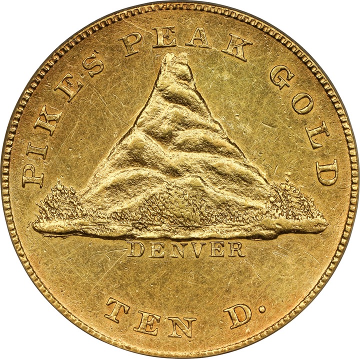 1860 G$10  Clark, Gruber & Co., K-3 MS thumbnail 3