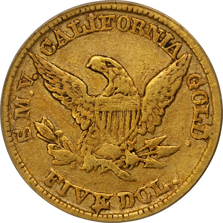 1849 G$5  Moffat & Co., K-4 MS thumbnail 19