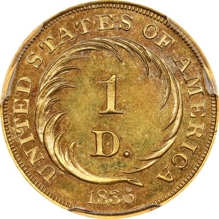 1836 PG$1 Gold, J-67 PR64 thumbnail 12