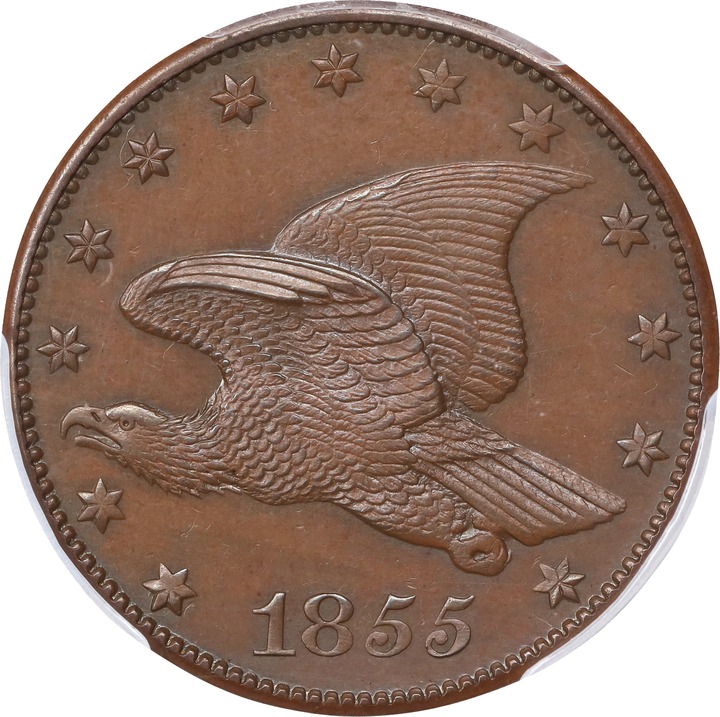 1855 P1c Original, Copper, J-168 PR BN PR64 BN thumbnail 3