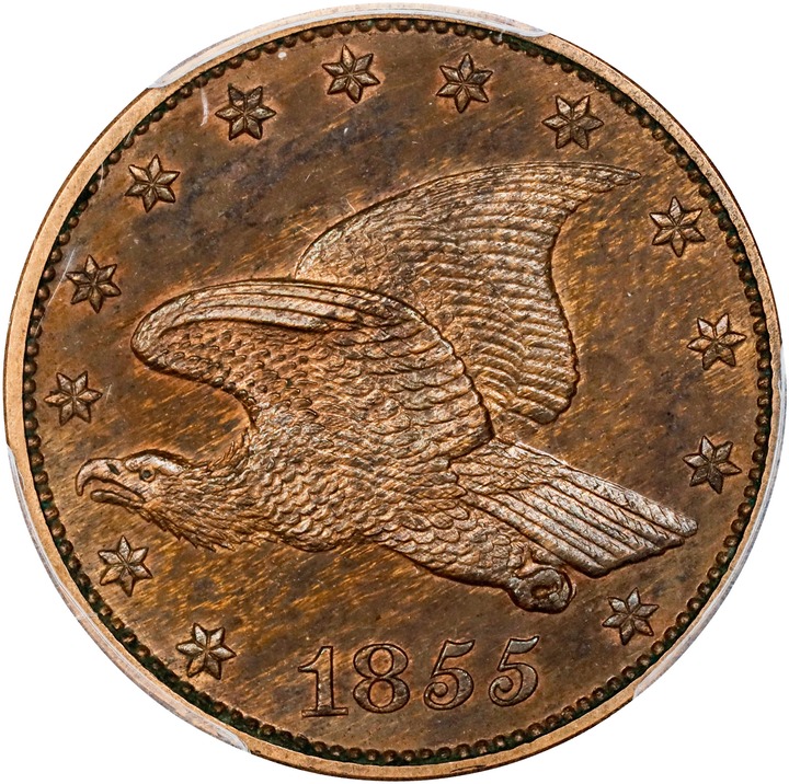 Image for 1855 P1c Original, Copper, J-168 PR BN PR64 BN