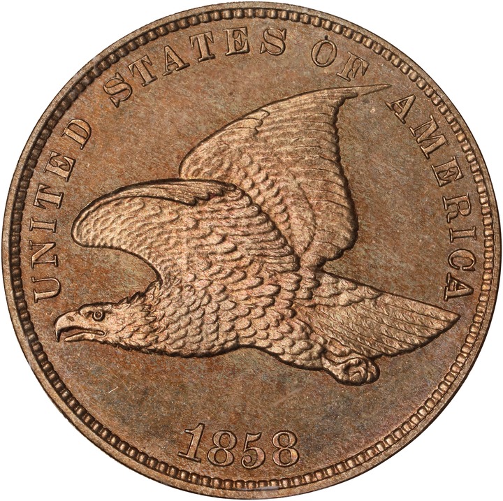 1858 P1c Copper-Nickel, 5 Leaves, J-191 PR65 thumbnail 21