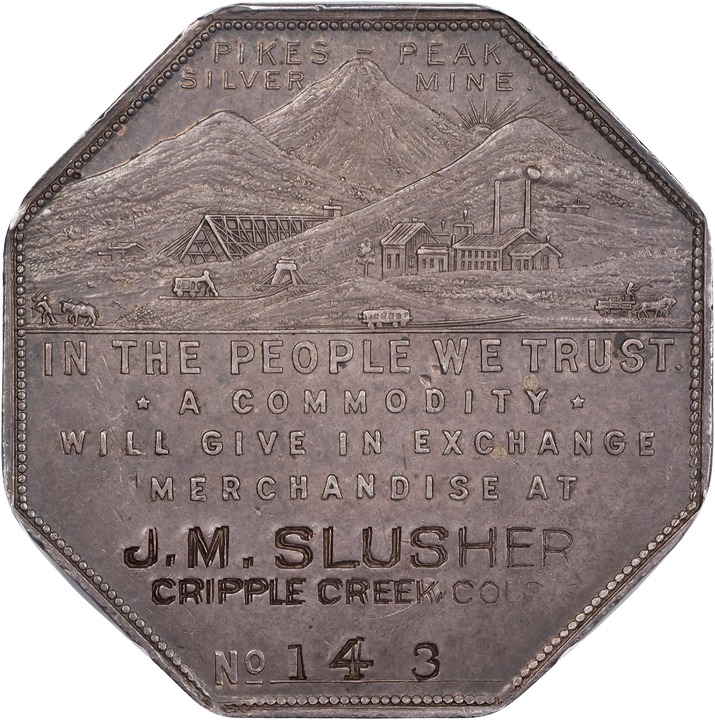 1901 Lesher $ Imprint Type, Slusher stamp, HK-792 AU53 thumbnail 5