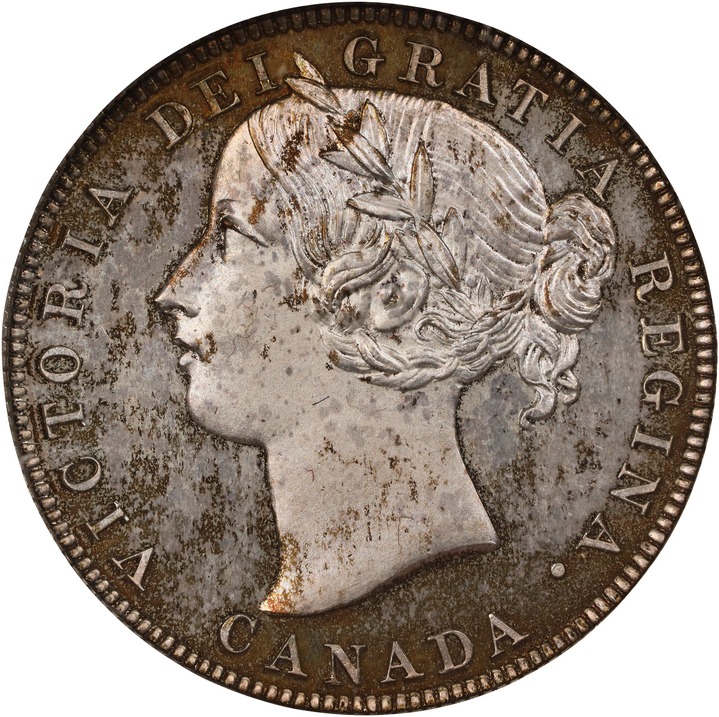 Image for 1858 20c Province of Canada, Plain Edge MS66