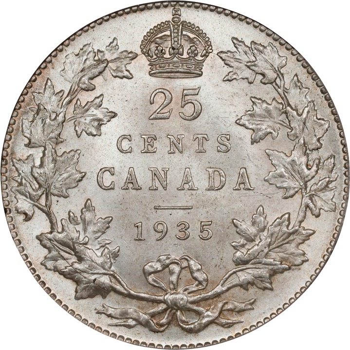 George V 25c 1911-1936 [Type] MS63 thumbnail 2