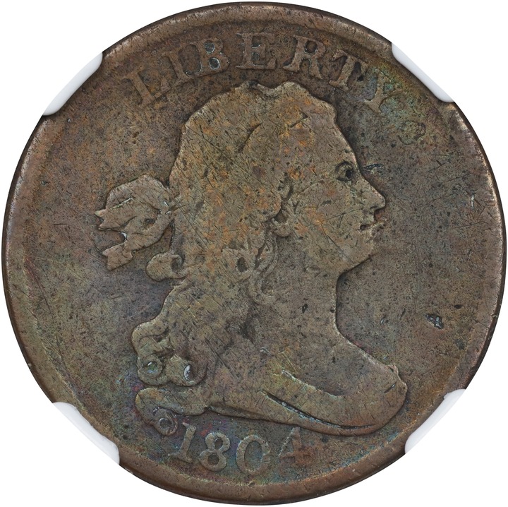 Image for 1804 1/2c Spiked Chin, C-5 MS BN G6 BN